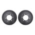 8512-76098 by DYNAMIC FRICTION COMPANY - Brake Rotor - Dimpled & Slotted - Black w/5000 Brake Pads & HW Kit
