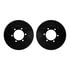 8512-76117 by DYNAMIC FRICTION COMPANY - Brake Rotor - Dimpled & Slotted - Black w/5000 Brake Pads & HW Kit