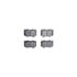 8512-76117 by DYNAMIC FRICTION COMPANY - Brake Rotor - Dimpled & Slotted - Black w/5000 Brake Pads & HW Kit