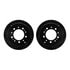 8512-76116 by DYNAMIC FRICTION COMPANY - Brake Rotor - Dimpled & Slotted - Black w/5000 Brake Pads & HW Kit