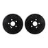 8512-76125 by DYNAMIC FRICTION COMPANY - Rotors-Drilled & Slotted-Black w/ 5000 Advanced Brake Pads Incl Hdw