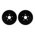 8512-76137 by DYNAMIC FRICTION COMPANY - Rotors-Drilled & Slotted-Black w/ 5000 Advanced Brake Pads Incl Hdw