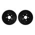 8512-76143 by DYNAMIC FRICTION COMPANY - Brake Rotor - Dimpled & Slotted - Black w/5000 Brake Pads & HW Kit