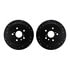 8512-76150 by DYNAMIC FRICTION COMPANY - Brake Rotor - Dimpled & Slotted - Black w/5000 Brake Pads & HW Kit