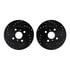 8512-76157 by DYNAMIC FRICTION COMPANY - Rotors-Drilled & Slotted-Black w/ 5000 Advanced Brake Pads Incl Hdw