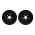 8512-76164 by DYNAMIC FRICTION COMPANY - Brake Rotor - Dimpled & Slotted - Black w/5000 Brake Pads & HW Kit