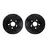 8512-76170 by DYNAMIC FRICTION COMPANY - Rotors-Drilled & Slotted-Black w/ 5000 Advanced Brake Pads Incl Hdw