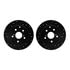 8512-76177 by DYNAMIC FRICTION COMPANY - Brake Rotor - Dimpled & Slotted - Black w/5000 Brake Pads & HW Kit