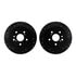 8512-76189 by DYNAMIC FRICTION COMPANY - Rotors-Drilled & Slotted-Black w/ 5000 Advanced Brake Pads Incl Hdw