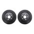 8512-76196 by DYNAMIC FRICTION COMPANY - Rotors-Drilled & Slotted-Black w/ 5000 Advanced Brake Pads Incl Hdw