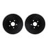 8512-76380 by DYNAMIC FRICTION COMPANY - Rotors-Drilled & Slotted-Black w/ 5000 Advanced Brake Pads Incl Hdw