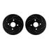 8512-80015 by DYNAMIC FRICTION COMPANY - Rotors-Drilled & Slotted-Black w/ 5000 Advanced Brake Pads Incl Hdw