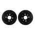 8512-80016 by DYNAMIC FRICTION COMPANY - Rotors-Drilled & Slotted-Black w/ 5000 Advanced Brake Pads Incl Hdw