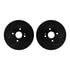 8512-80023 by DYNAMIC FRICTION COMPANY - Rotors-Drilled & Slotted-Black w/ 5000 Advanced Brake Pads Incl Hdw
