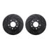 8512-80041 by DYNAMIC FRICTION COMPANY - Rotors-Drilled & Slotted-Black w/ 5000 Advanced Brake Pads Incl Hdw
