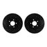 8512-80042 by DYNAMIC FRICTION COMPANY - Rotors-Drilled & Slotted-Black w/ 5000 Advanced Brake Pads Incl Hdw