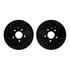 8512-80047 by DYNAMIC FRICTION COMPANY - Rotors-Drilled & Slotted-Black w/ 5000 Advanced Brake Pads Incl Hdw