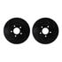 8512-80059 by DYNAMIC FRICTION COMPANY - Rotors-Drilled & Slotted-Black w/ 5000 Advanced Brake Pads Incl Hdw