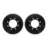 8512-99576 by DYNAMIC FRICTION COMPANY - Rotors-Drilled & Slotted-Black w/ 5000 Advanced Brake Pads Incl Hdw