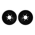 8512-99609 by DYNAMIC FRICTION COMPANY - Rotors-Drilled & Slotted-Black w/ 5000 Advanced Brake Pads Incl Hdw