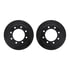 8512-99584 by DYNAMIC FRICTION COMPANY - Rotors-Drilled & Slotted-Black w/ 5000 Advanced Brake Pads Incl Hdw