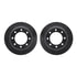 8512-99687 by DYNAMIC FRICTION COMPANY - Rotors-Drilled & Slotted-Black w/ 5000 Advanced Brake Pads Incl Hdw