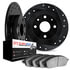 8602-54007 by DYNAMIC FRICTION COMPANY - Rotors-Drilled and Slotted-Black with 5000 Euro Ceramic Brake Pads