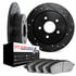 8602-73049 by DYNAMIC FRICTION COMPANY - Rotors-Drilled and Slotted-Black with 5000 Euro Ceramic Brake Pads