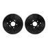 8612-03002 by DYNAMIC FRICTION COMPANY - Rotors-Drilled & Slotted-Black w/ 5000 Euro Ceramic Brake Pads Incl Hdw