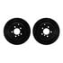 8612-11015 by DYNAMIC FRICTION COMPANY - Rotors-Drilled & Slotted-Black w/ 5000 Euro Ceramic Brake Pads Incl Hdw