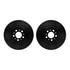 8612-27034 by DYNAMIC FRICTION COMPANY - Rotors-Drilled & Slotted-Black w/ 5000 Euro Ceramic Brake Pads Incl Hdw