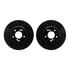 8612-31047 by DYNAMIC FRICTION COMPANY - Rotors-Drilled & Slotted-Black w/ 5000 Euro Ceramic Brake Pads Incl Hdw