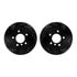 8612-31056 by DYNAMIC FRICTION COMPANY - Rotors-Drilled & Slotted-Black w/ 5000 Euro Ceramic Brake Pads Incl Hdw