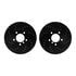 8612-31076 by DYNAMIC FRICTION COMPANY - Rotors-Drilled & Slotted-Black w/ 5000 Euro Ceramic Brake Pads Incl Hdw