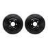 8612-31080 by DYNAMIC FRICTION COMPANY - Rotors-Drilled & Slotted-Black w/ 5000 Euro Ceramic Brake Pads Incl Hdw