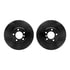 8612-31094 by DYNAMIC FRICTION COMPANY - Rotors-Drilled & Slotted-Black w/ 5000 Euro Ceramic Brake Pads Incl Hdw