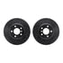 8612-31095 by DYNAMIC FRICTION COMPANY - Rotors-Drilled & Slotted-Black w/ 5000 Euro Ceramic Brake Pads Incl Hdw