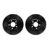 8612-31099 by DYNAMIC FRICTION COMPANY - Rotors-Drilled & Slotted-Black w/ 5000 Euro Ceramic Brake Pads Incl Hdw