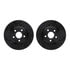 8612-42003 by DYNAMIC FRICTION COMPANY - Rotors-Drilled & Slotted-Black w/ 5000 Euro Ceramic Brake Pads Incl Hdw