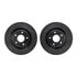 8612-46007 by DYNAMIC FRICTION COMPANY - Rotors-Drilled & Slotted-Black w/ 5000 Euro Ceramic Brake Pads Incl Hdw