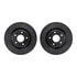 8612-46008 by DYNAMIC FRICTION COMPANY - Rotors-Drilled & Slotted-Black w/ 5000 Euro Ceramic Brake Pads Incl Hdw