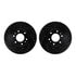 8612-48004 by DYNAMIC FRICTION COMPANY - Rotors-Drilled & Slotted-Black w/ 5000 Euro Ceramic Brake Pads Incl Hdw