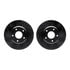 8612-52002 by DYNAMIC FRICTION COMPANY - Rotors-Drilled & Slotted-Black w/ 5000 Euro Ceramic Brake Pads Incl Hdw