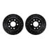 8612-63008 by DYNAMIC FRICTION COMPANY - Rotors-Drilled & Slotted-Black w/ 5000 Euro Ceramic Brake Pads Incl Hdw