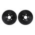 8612-65017 by DYNAMIC FRICTION COMPANY - Rotors-Drilled & Slotted-Black w/ 5000 Euro Ceramic Brake Pads Incl Hdw
