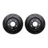 8612-67006 by DYNAMIC FRICTION COMPANY - Rotors-Drilled & Slotted-Black w/ 5000 Euro Ceramic Brake Pads Incl Hdw