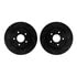 8612-67005 by DYNAMIC FRICTION COMPANY - Rotors-Drilled & Slotted-Black w/ 5000 Euro Ceramic Brake Pads Incl Hdw