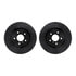 8612-68001 by DYNAMIC FRICTION COMPANY - Rotors-Drilled & Slotted-Black w/ 5000 Euro Ceramic Brake Pads Incl Hdw