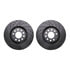 8612-73031 by DYNAMIC FRICTION COMPANY - Rotors-Drilled & Slotted-Black w/ 5000 Euro Ceramic Brake Pads Incl Hdw