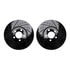8612-74024 by DYNAMIC FRICTION COMPANY - Rotors-Drilled & Slotted-Black w/ 5000 Euro Ceramic Brake Pads Incl Hdw